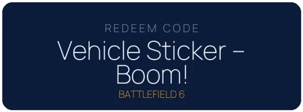 BF6 Vehicle Sticker - Boom!