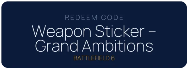 BF6 Weapon Sticker - Grand Ambition