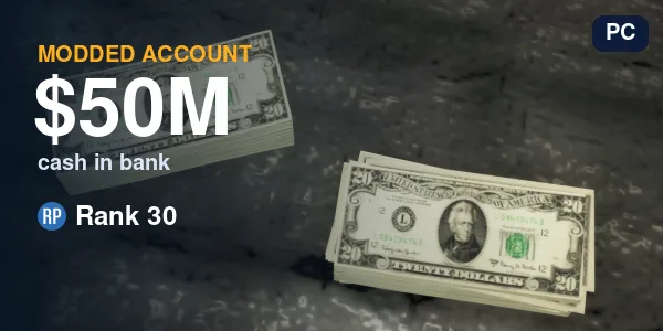 GTA V Modded Account - 50M Cash / RP 30 - PC