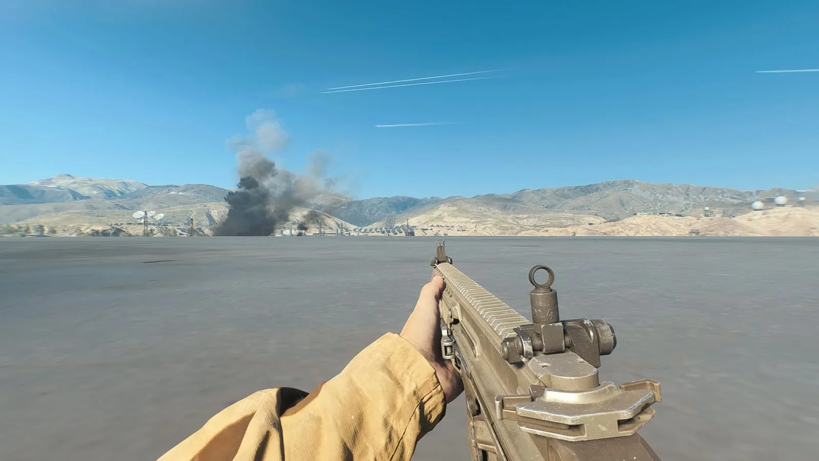 The M277 carbine held in first person in Battlefield 6