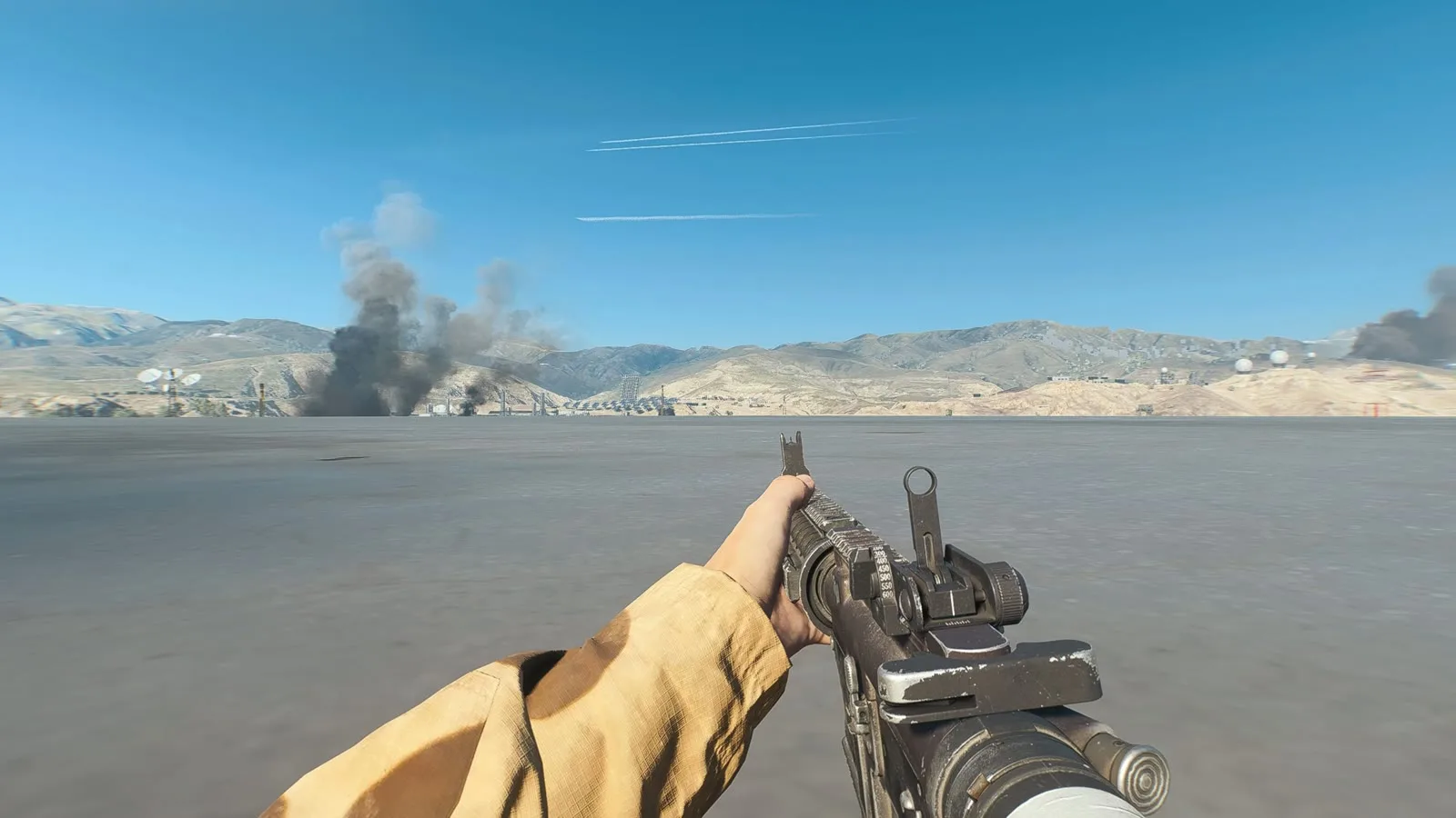 The M4A1 carbine held in first person in Battlefield 6