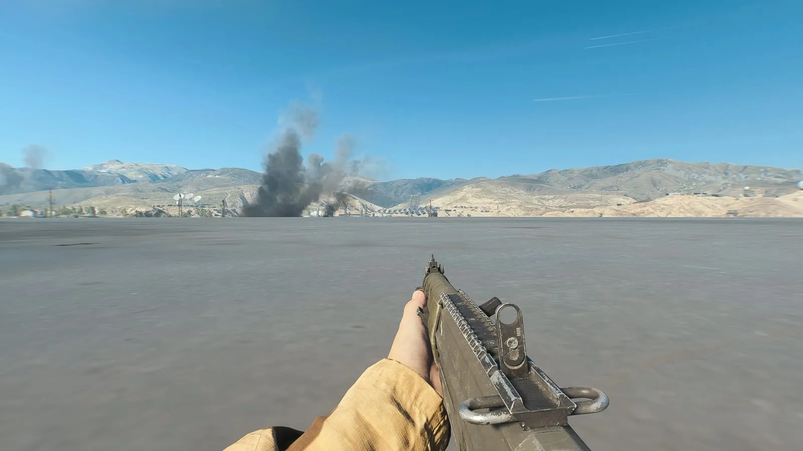 The SG 553R carbine held in first person in Battlefield 6