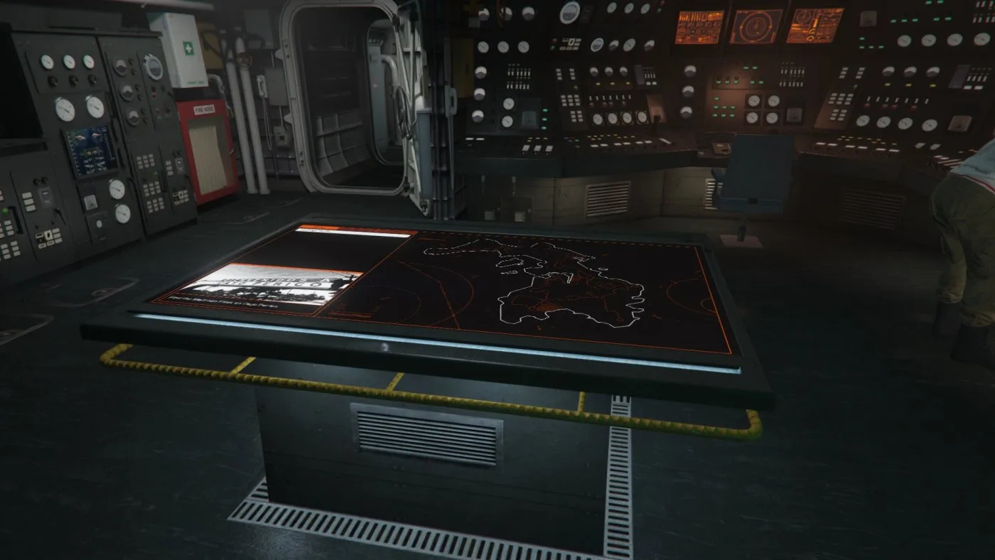 The Cayo Perico Heist planning screen inside the Kosatka