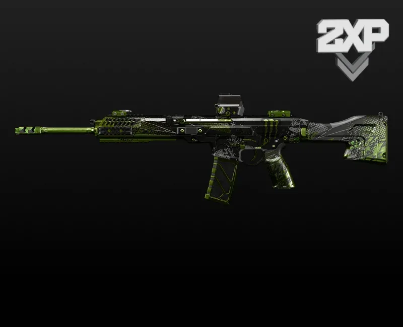 Green Light Weapon Blueprint: an assault rifle with a green and black Monster Energy finish