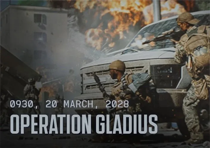 Battlefield 6 mission select card for Operation Gladius, the third campaign mission