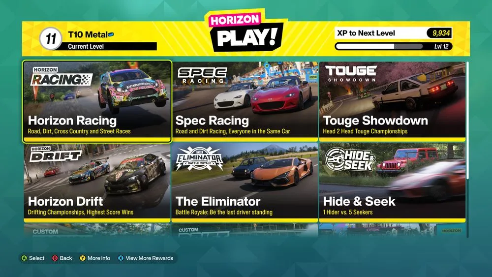Forza Horizon 6 Horizon Play game modes promotional image