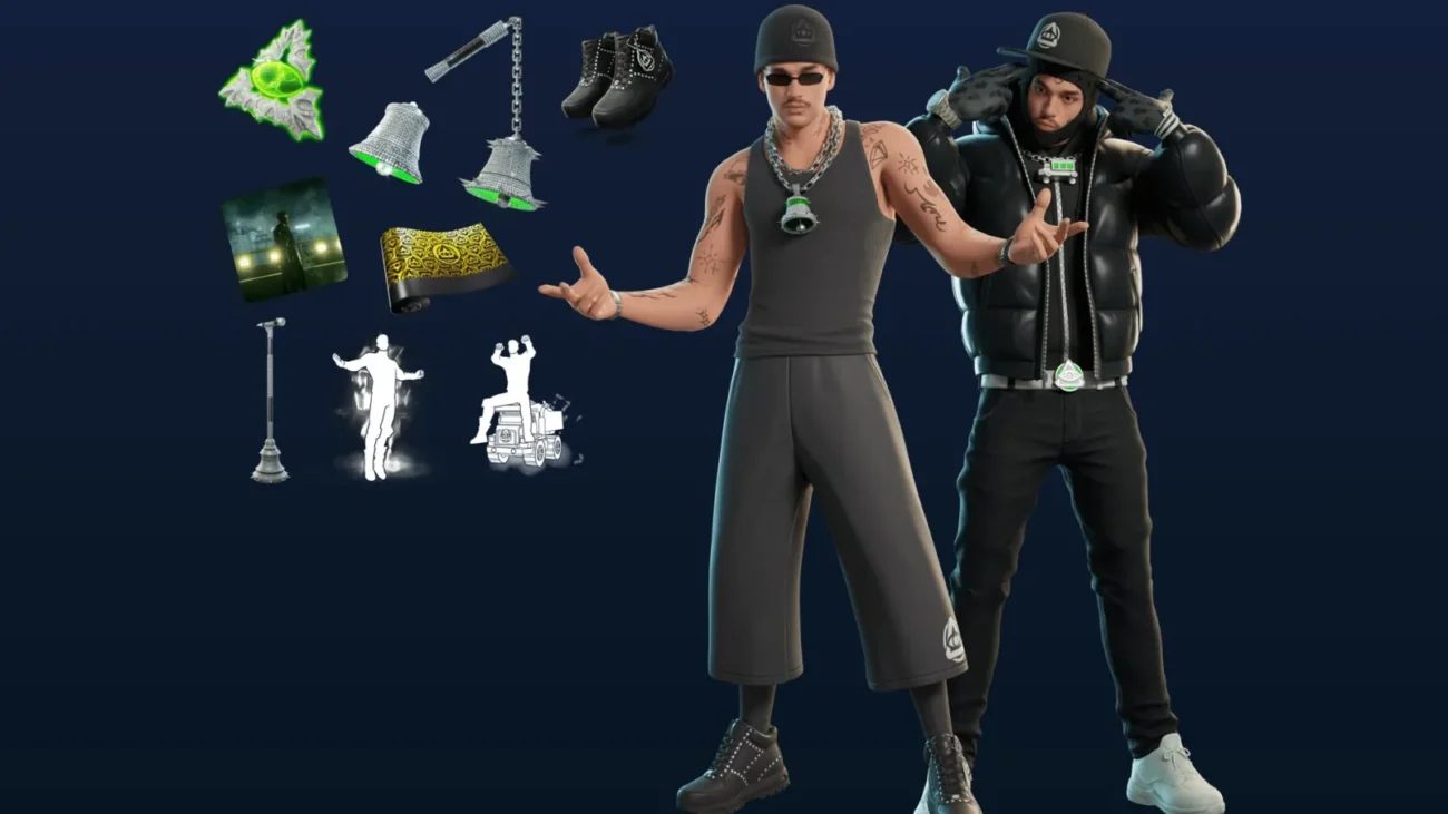 Yeat and Twizz outfits with the Yeat Bundle items in Fortnite