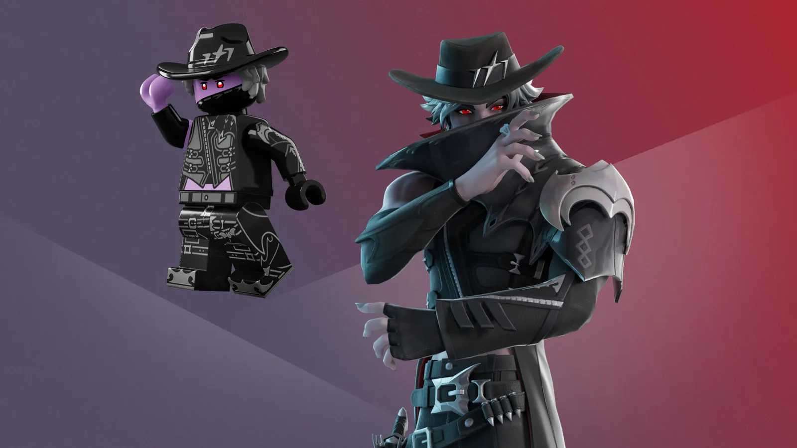 Fortnite Crew page header art showing the current monthly Crew Pack outfit and its LEGO Style