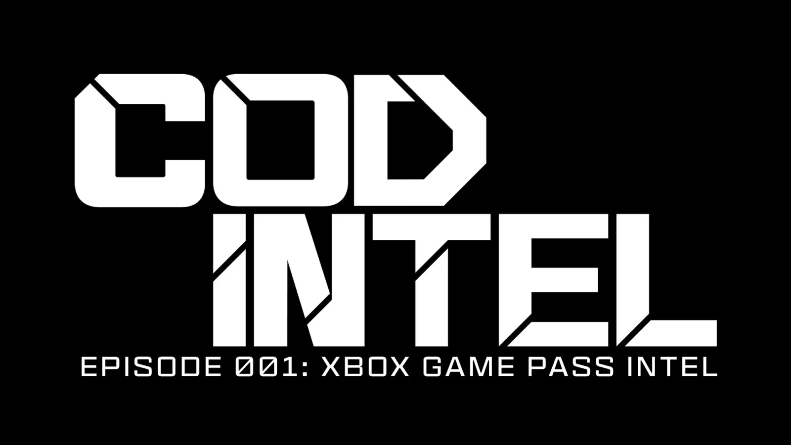 COD Intel Episode 001: Xbox Game Pass Intel title card in white text on black