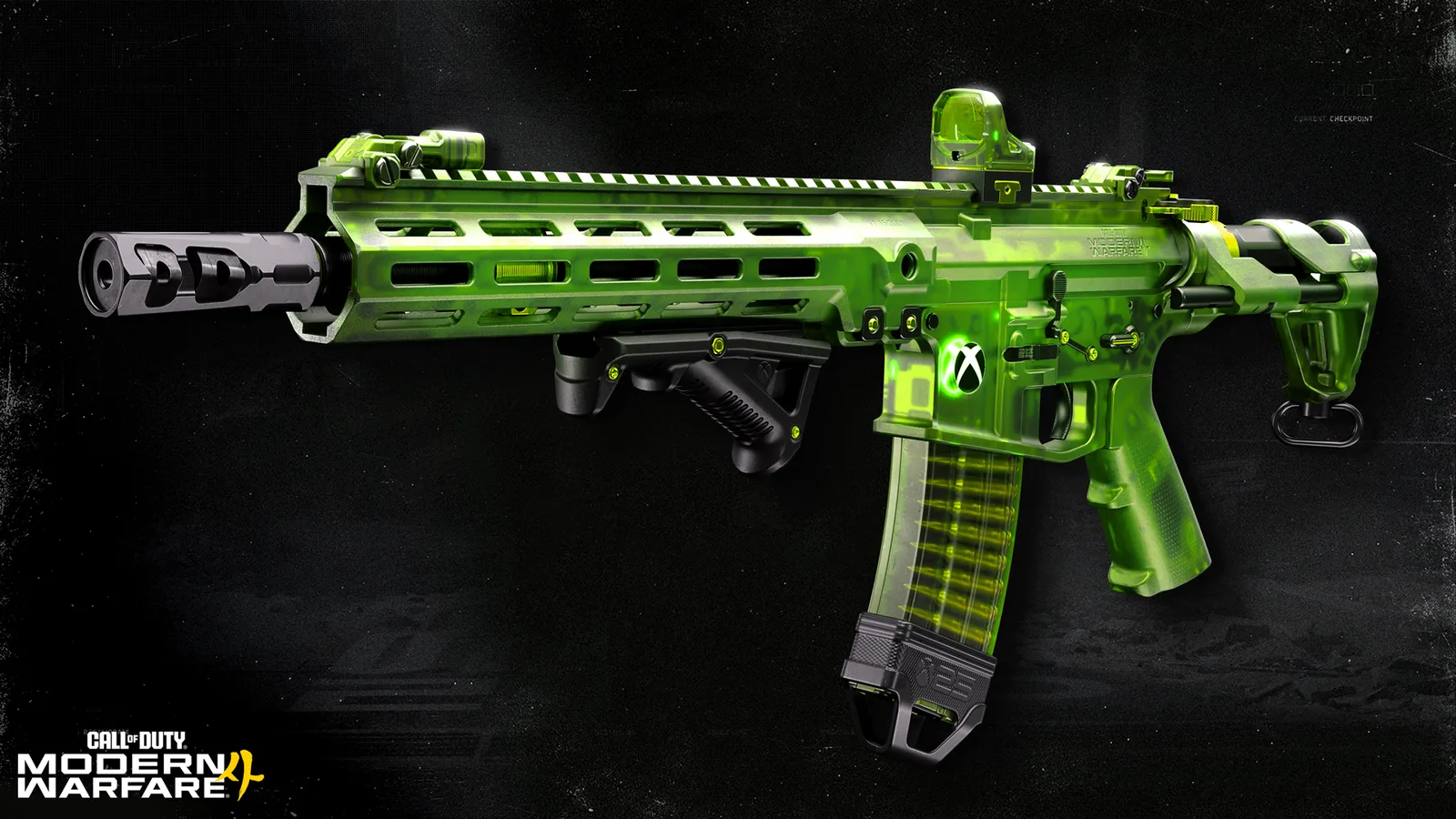 Inner Circuit M4 blueprint in the translucent OG Green Xbox finish