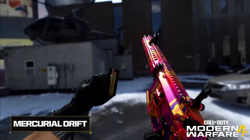 Mercurial Drift camo from Activision's Modern Warfare 4 showcase